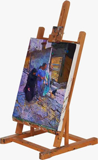 artwork on easel