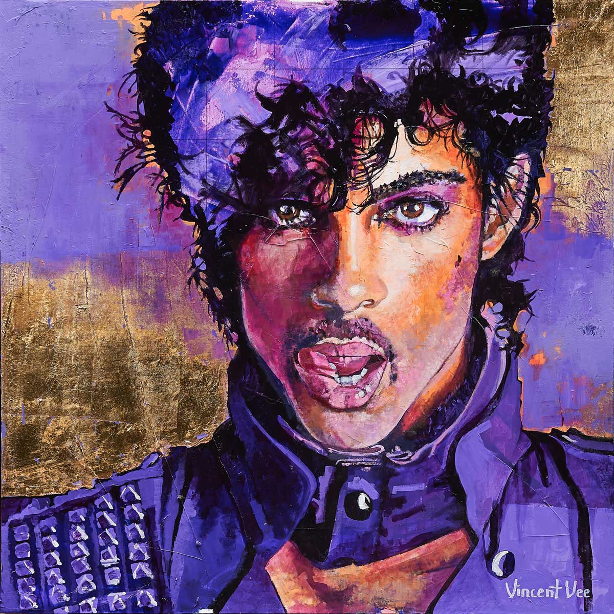 Prince pop-art portrait by Vincent Vee