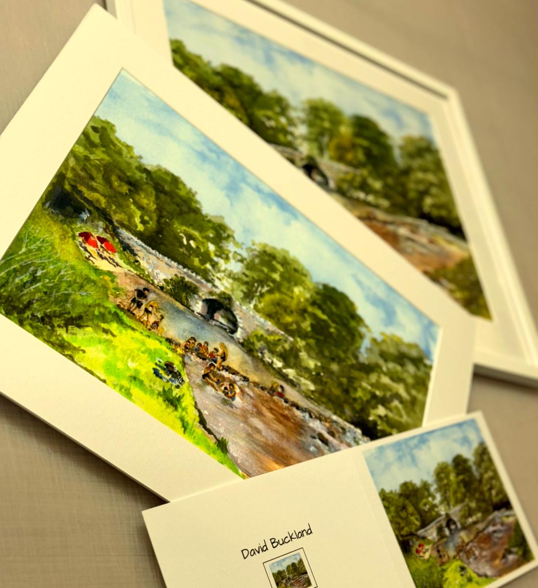 Window mounted giclée prints